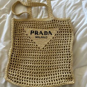 Authentic Prada Raffia Bag
